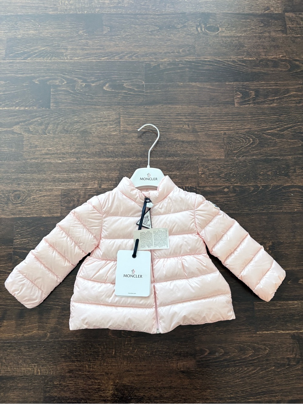 NWT Moncler Pink Puffer Jacket - Baby Girl 9/12 mo